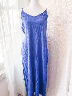 Kona Sol Cobalt Blue Maxi Slip Dress